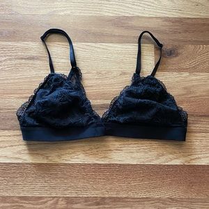 Aerie black lace triangle bralette